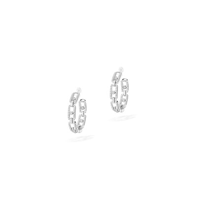 MESSIKA PARIS MOVE LINK SM HOOP EARRINGS 12716-WG